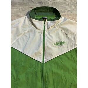 Vintage Nike Jacket Adult 2XL Green Full Zip Swoosh Logo Mock Neck Retro Women’s